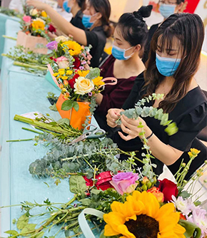温岭校区学员插花过七夕